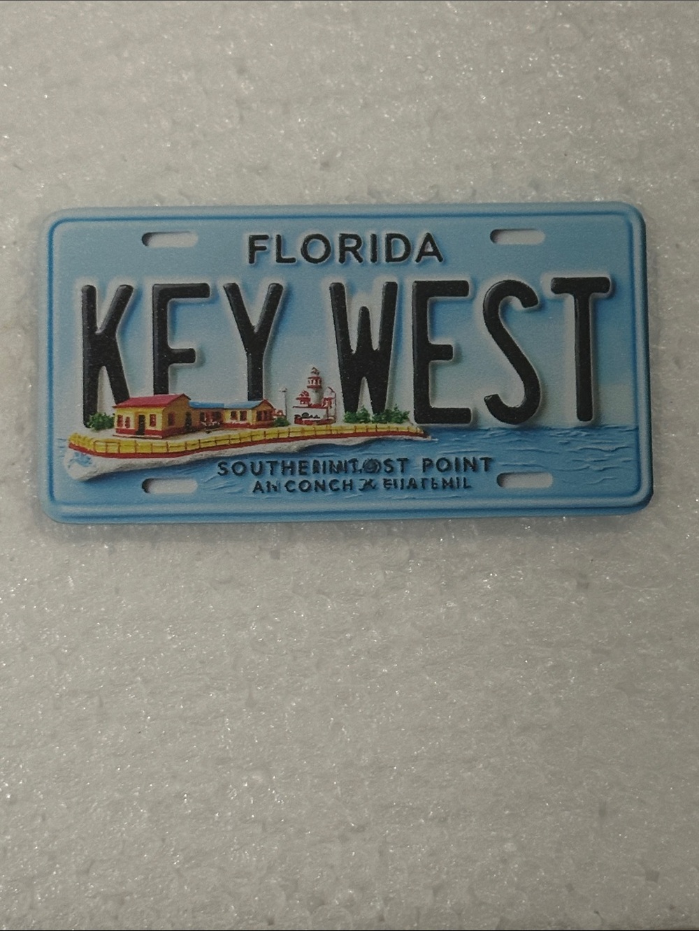 Key West Decorative License Plate Refrigerator Magnet - Blue